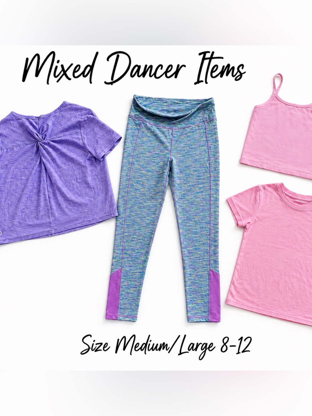 Girls Dance Activewear Bundle 8-12 All in Motion Danskin Now Leggings Tops